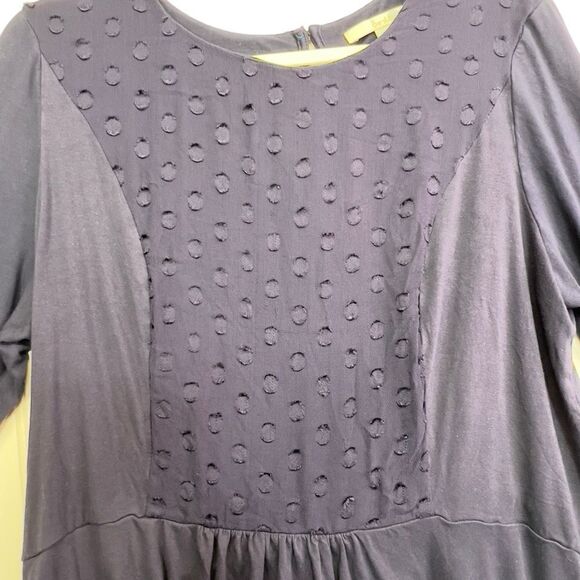 Boden Navy Swiss Dot Peplum Top size 14 - Picture 5 of 14
